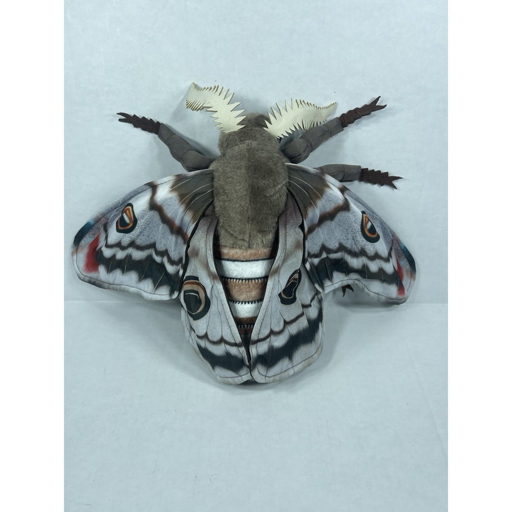 FrankieZhou Emperor Moth Plush Large Realistic Silk Moth Stuffed Animal Insect
